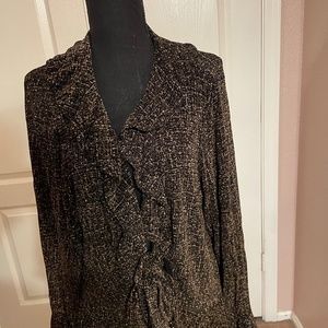 Coldwater Creek lined jacket with ruffles